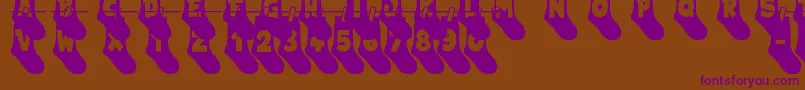 My Socks Line Font – Purple Fonts on Brown Background
