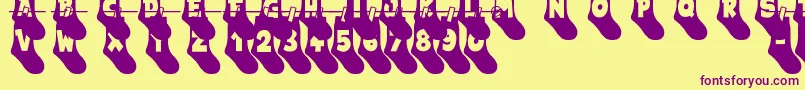 Police My Socks Line – polices violettes sur fond jaune