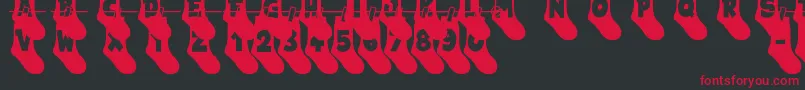 Police My Socks Line – polices rouges sur fond noir