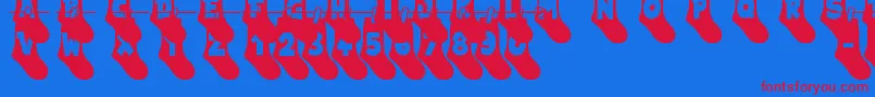 My Socks Line Font – Red Fonts on Blue Background