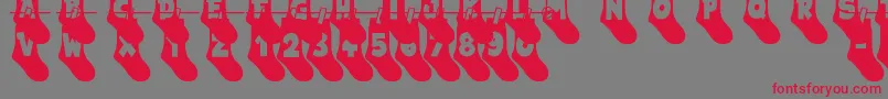 Police My Socks Line – polices rouges sur fond gris
