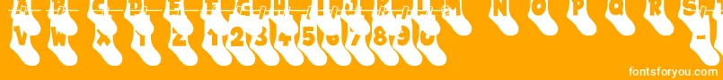 My Socks Line Font – White Fonts on Orange Background