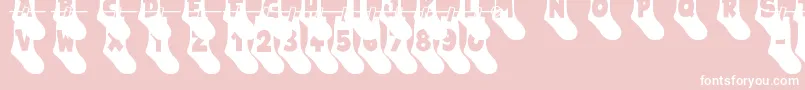 Police My Socks Line – polices blanches sur fond rose