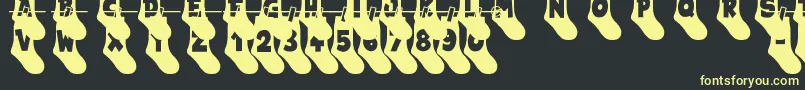 My Socks Line-Schriftart – Gelbe Schriften auf schwarzem Hintergrund