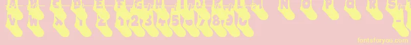 My Socks Line-fontti – keltaiset fontit vaaleanpunaisella taustalla
