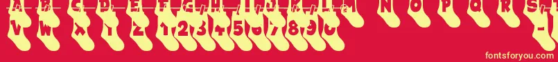 My Socks Line Font – Yellow Fonts on Red Background