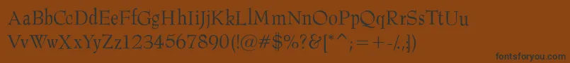 Barnard Font – Black Fonts on Brown Background