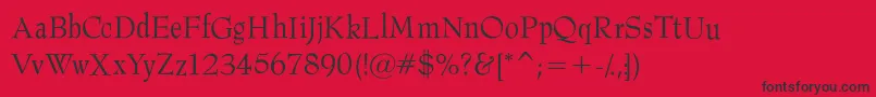 Barnard Font – Black Fonts on Red Background