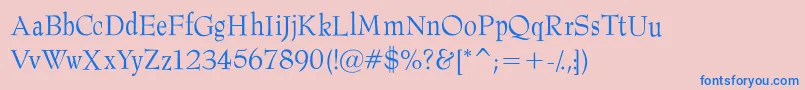 Barnard Font – Blue Fonts on Pink Background