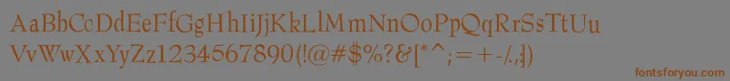 More about Barnard Font Barnard Font – Brown Fonts on Gray Background