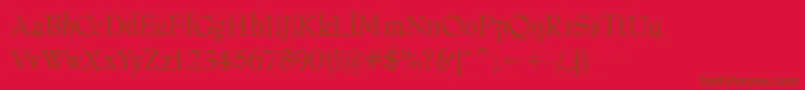 fuente Barnard – Fuentes Marrones Sobre Fondo Rojo