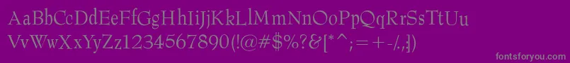 Barnard Font – Gray Fonts on Purple Background
