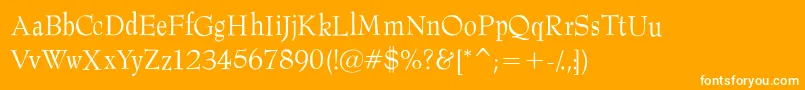 Barnard Font – White Fonts on Orange Background