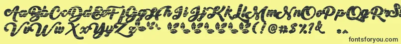 My Yanda1 Font – Black Fonts on Yellow Background