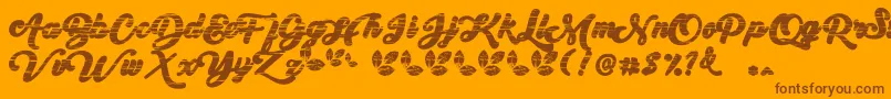 My Yanda1 Font – Brown Fonts on Orange Background