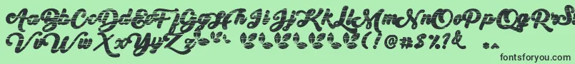 My Yanda1 Font – Black Fonts on Green Background