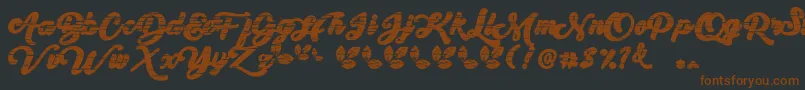 My Yanda1 Font – Brown Fonts on Black Background