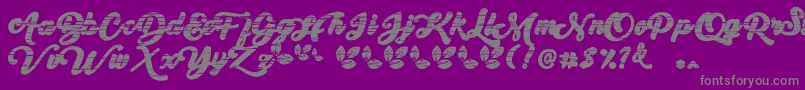 My Yanda1-Schriftart – Graue Schriften auf violettem Hintergrund