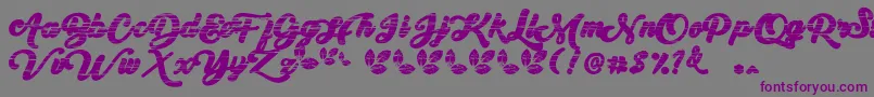 My Yanda1 Font – Purple Fonts on Gray Background