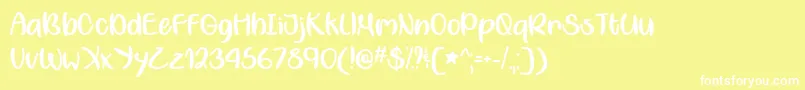 My Yellow Car   Font – White Fonts on Yellow Background