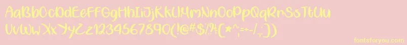 My Yellow Car   Font – Yellow Fonts on Pink Background