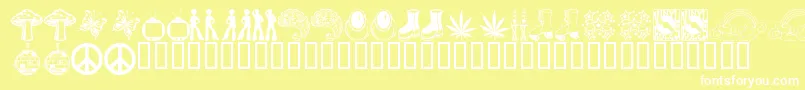 MY70D    Font – White Fonts on Yellow Background