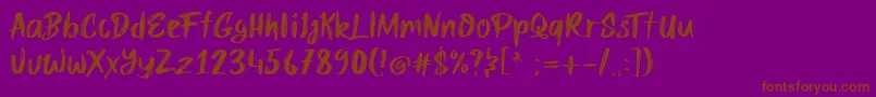 Mybread Font – Brown Fonts on Purple Background