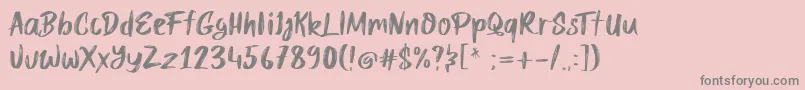 Mybread Font – Gray Fonts on Pink Background
