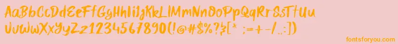 Шрифт Mybread – оранжевые шрифты на розовом фоне