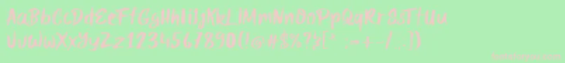 Mybread Font – Pink Fonts on Green Background