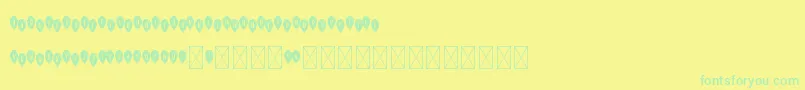 MyCuTEBaLlON Font – Green Fonts on Yellow Background