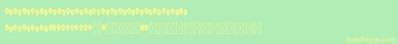 MyCuTEBaLlON Font – Yellow Fonts on Green Background