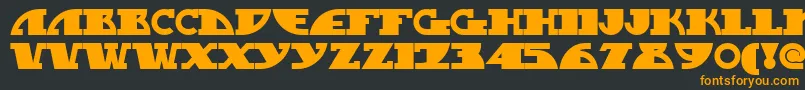 MYGASN   Font – Orange Fonts on Black Background