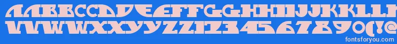 MYGASN   Font – Pink Fonts on Blue Background