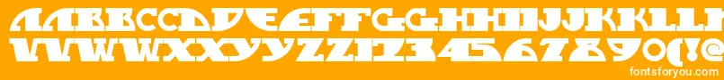 MYGASN   Font – White Fonts on Orange Background