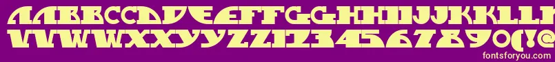 MYGASN   Font – Yellow Fonts on Purple Background