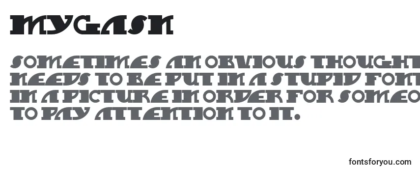 MYGASN   (135177) フォントのレビュー