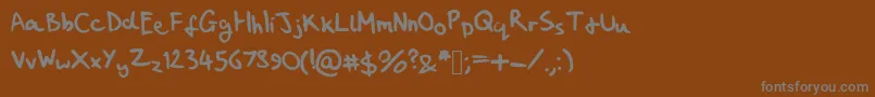 MyHandwritingSucks Font – Gray Fonts on Brown Background