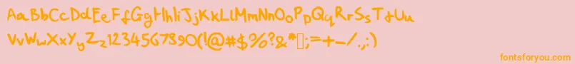 fuente MyHandwritingSucks – Fuentes Naranjas Sobre Fondo Rosa