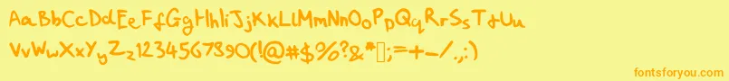 Más sobre la fuente MyHandwritingSucks fuente MyHandwritingSucks – Fuentes Naranjas Sobre Fondo Amarillo