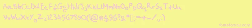 fuente MyHandwritingSucks – Fuentes Rosadas Sobre Fondo Amarillo