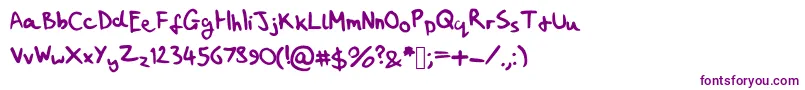 MyHandwritingSucks Font – Purple Fonts