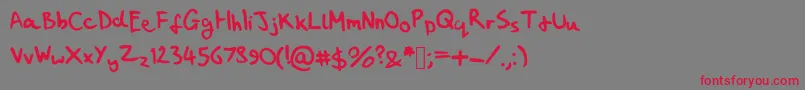 MyHandwritingSucks Font – Red Fonts on Gray Background
