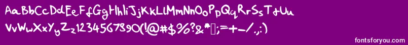 MyHandwritingSucks Font – White Fonts on Purple Background
