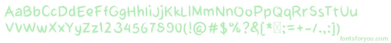 MyHardboardCut Font – Green Fonts on White Background