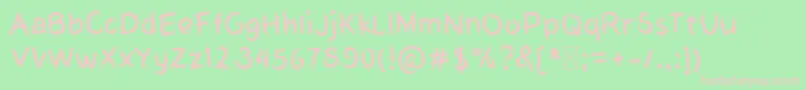 MyHardboardCut Font – Pink Fonts on Green Background