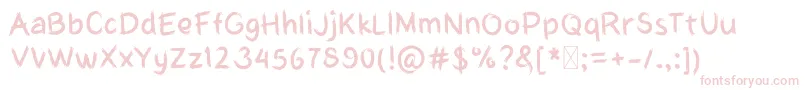 MyHardboardCut Font – Pink Fonts on White Background