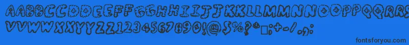 OffTheTop Font – Black Fonts on Blue Background