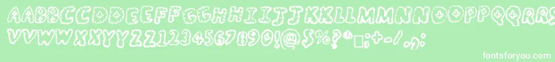 OffTheTop Font – White Fonts on Green Background