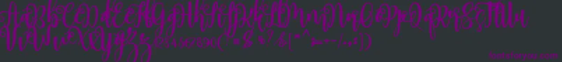myhope Font – Purple Fonts on Black Background